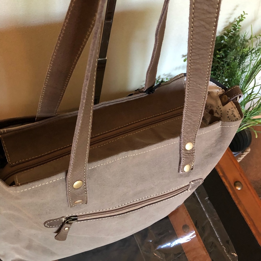Myra bag Life Always Shoulder Purse  Canvas - Picture 7 of 8